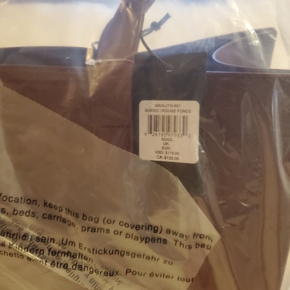 Rachel Zoe Take-it-Anywhere Tote - vegan leather - bordeaux cranberry large - Picture 11 of 12
